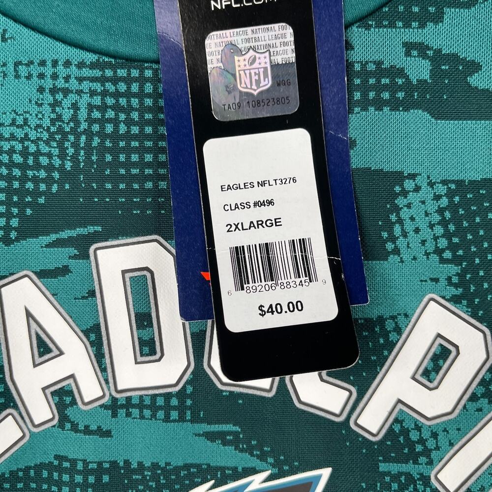 Philadelphia Eagles Fanatics T Shirt 2XL Green Graphic Print New NWT NFL Mens - Picture 6 of 11